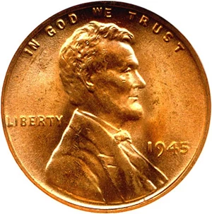 image for: 1945 1c NGC MS66 RD