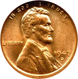 image for: 1947-D 1c NGC MS66 RD