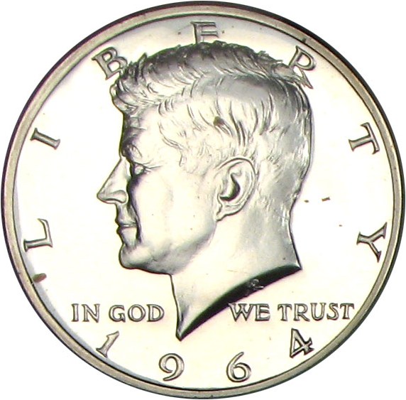 image for: 1964 Accented Hair 50c NGC Proof 64