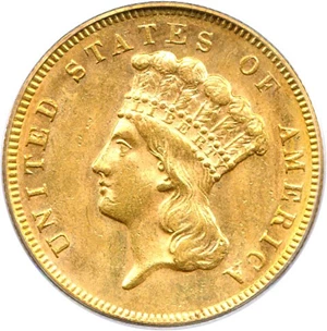 image for: 1878 $3 PCGS MS62