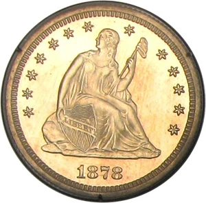 image for: 1878 25c PCGS/CAC Proof 64 OGH
