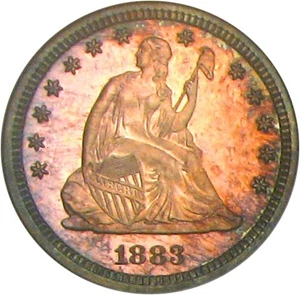 image for: 1883 25c NGC/CAC Proof 65 *Color*
