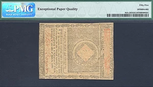 image for: Mass: 1780 $7 5-May PMG AU55 EPQ (Fr.MA283)