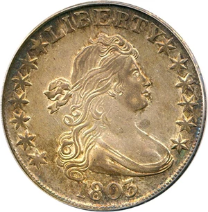 image for: 1803 50c PCGS/CAC AU55 (Large 3)