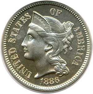 image for: 1886 3cN PCGS Proof 65