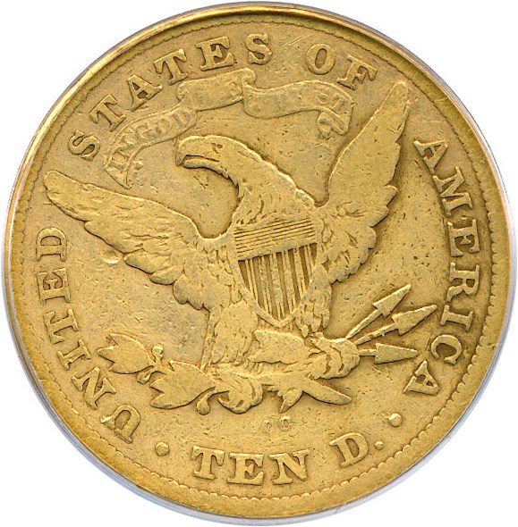image for: 1874-CC $10 PCGS VG10