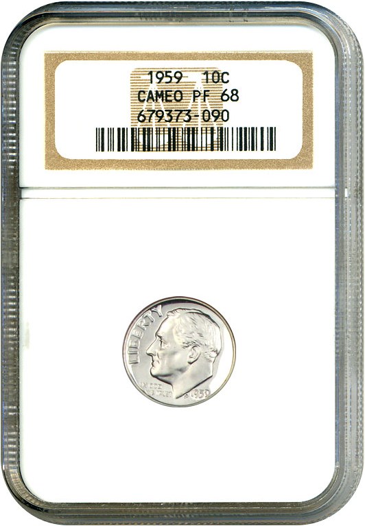 image for: 1959 10c NGC Proof 68 Cameo