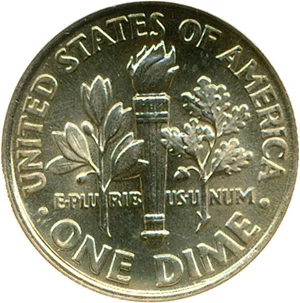 image for: 2001-P 10c ANACS MS66 FB