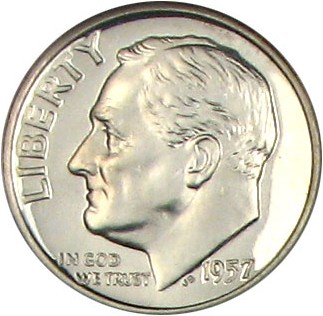 image for: 1957 10c NGC Proof 68 Cameo