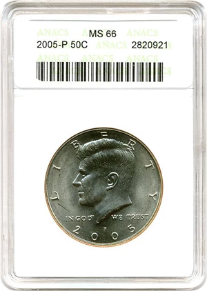 image for: 2005-P 50c ANACS MS66