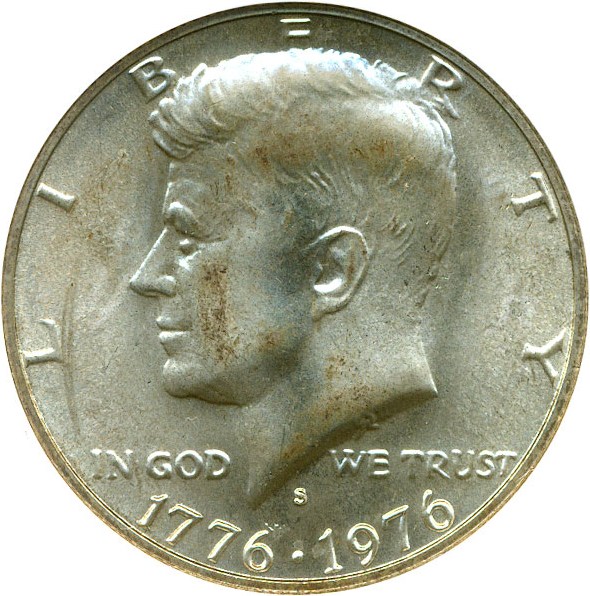 image for: 1976-S Silver 50c ANACS MS66