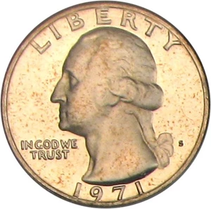 image for: 1971-S 25c NGC Proof 68 Cameo