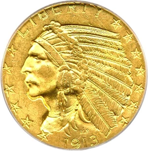 image for: 1913 $5 PCGS MS63