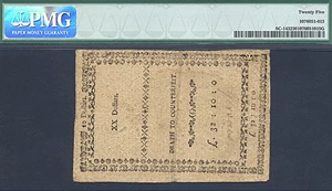 image for: South Carolina: 1777 $20 February 14 PMG VF25 (Fr.SC143, Remainder)