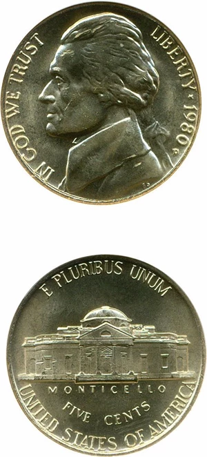 image for: 1980-D 5c ANACS MS65