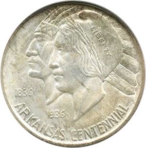 image for: 1936-D Arkansas 50c PCGS MS65