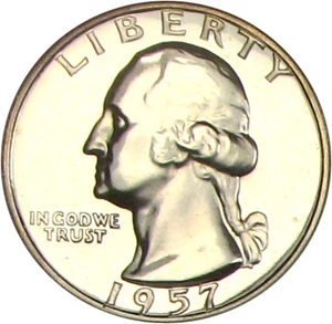 image for: 1957 25c NGC Proof 67 Cameo