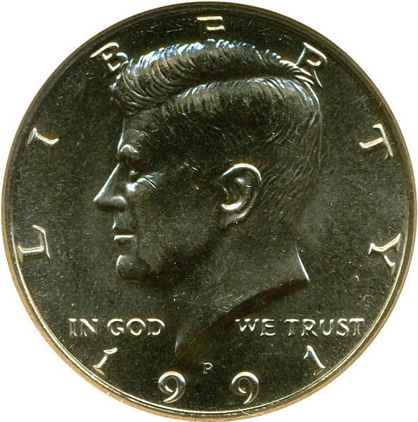 image for: 1991-P 50c ANACS MS66