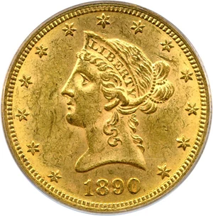 image for: 1890-CC $10 PCGS/CAC MS61
