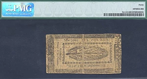 image for: New Jersey: 1760 6 Pound 12-Apr PMG XF40 (Fr.NJ141)