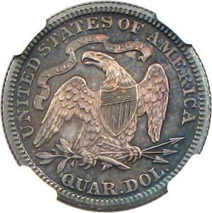 image for: 1890 25c NGC Proof 63 * Color *