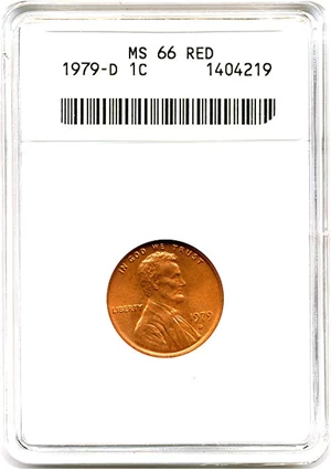 image for: 1979-D 1c ANACS MS66 RD