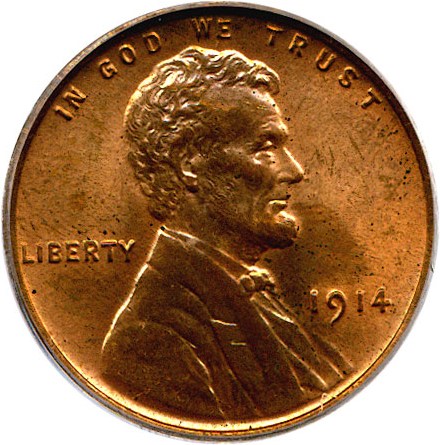 image for: 1914 1c PCGS MS64 RD