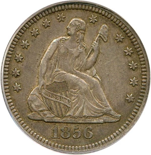 image for: 1856 25c PCGS AU50