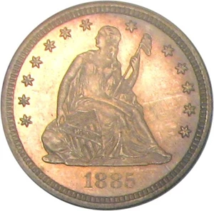 image for: 1885 25c PCGS Proof 64