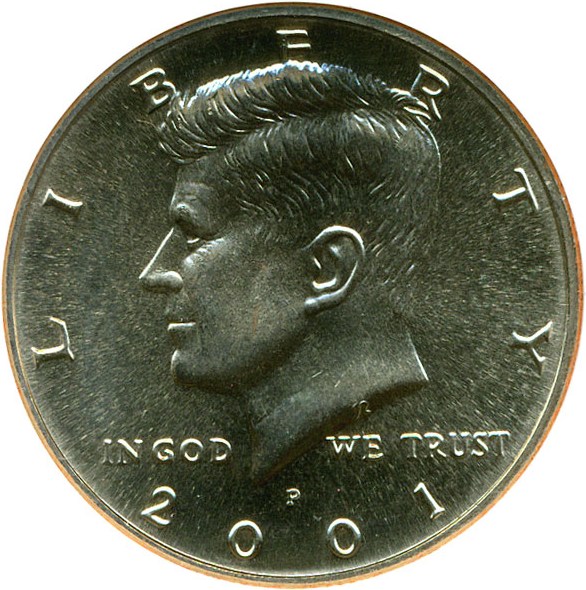 image for: 2001-P 50c ANACS MS67