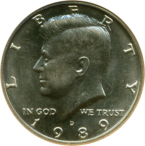 image for: 1989-D 50c ANACS MS65