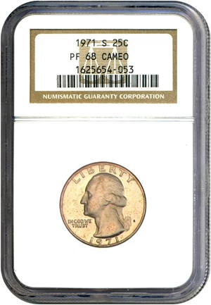 image for: 1971-S 25c NGC Proof 68 Cameo