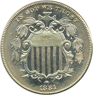image for: 1881 5c PCGS/CAC Proof 66
