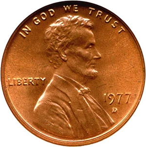 image for: 1977-D 1c ANACS MS64 RD