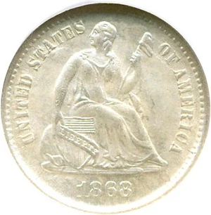 image for: 1868-S H10c NGC MS65