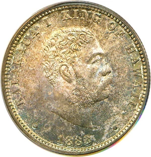 image for: 1883 Hawaii 25c PCGS/CAC MS66
