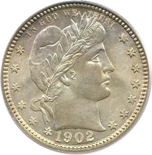 image for: 1902 25c PCGS MS64