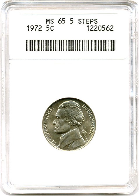 image for: 1972 5c ANACS MS65 FS