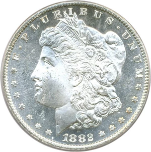 image for: 1882-CC $1 PCGS MS65 DMPL