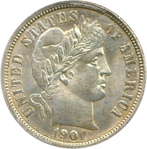 image for: 1900-O 10c PCGS MS65