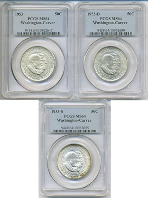 image for: 1953-PDS Wash-Carver Set PCGS MS64