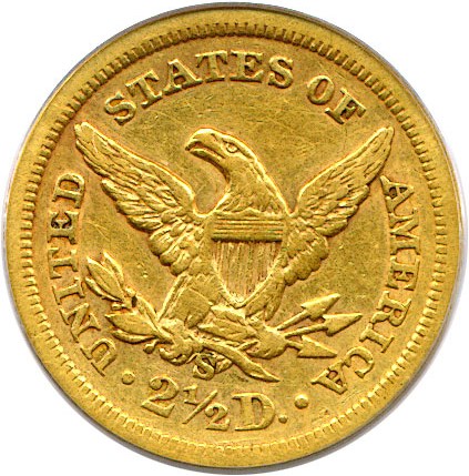 image for: 1876-S $2 1/2 PCGS XF45