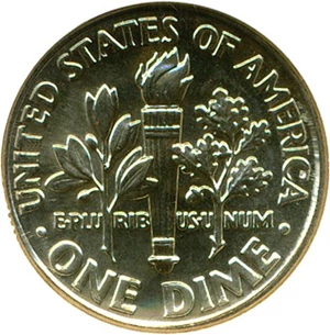 image for: 1999-P 10c ANACS MS66 FB
