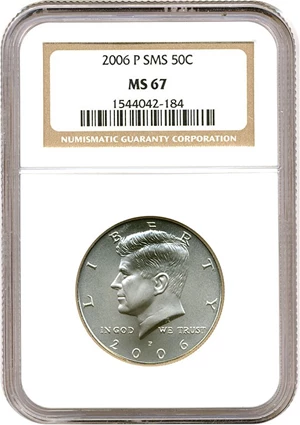 image for: 2006-P SMS 50c NGC MS67