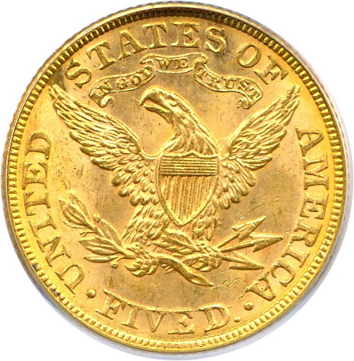 image for: 1891 $5 PCGS MS62