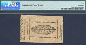 image for: New Jersey: 1781 3s/6d 9-Jan PMG XF40 EPQ (Fr.NJ197)