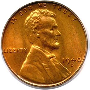 image for: 1940-D 1c PCGS MS66 RD