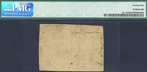 image for: North Carolina: 1776 $6 2-Apr PMG VF25 (Fr.NC163)