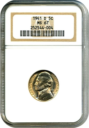 image for: 1941-D 5c NGC MS67