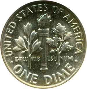 image for: 1965 10c ANACS MS66 FB